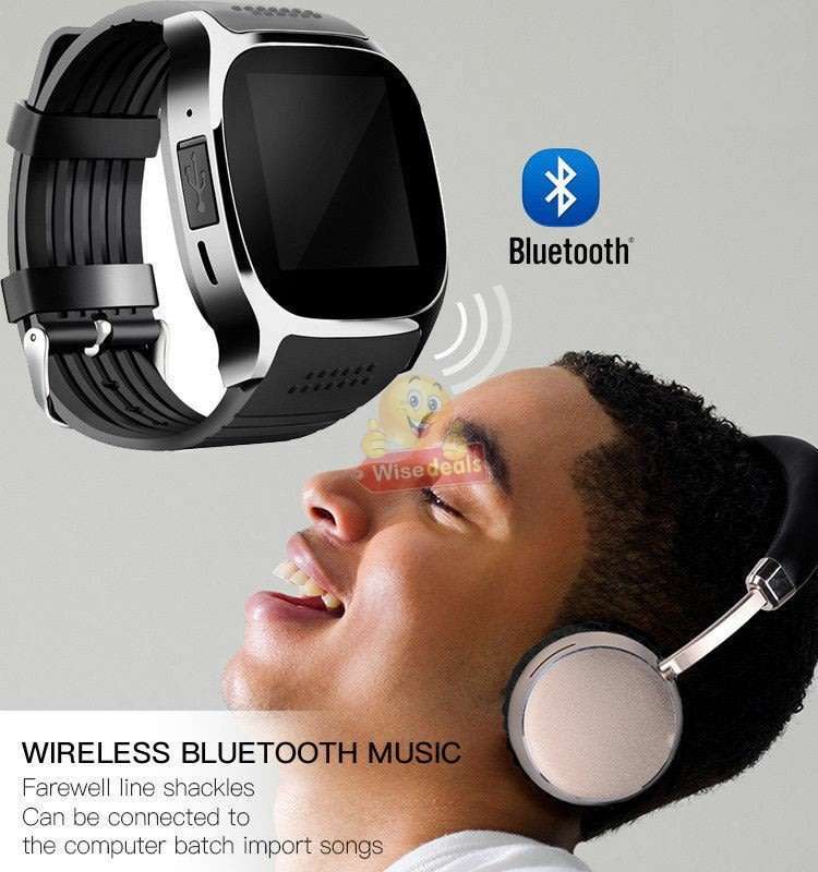 Military Quality Bluetooth Smart Watch with build-in Camera, Support SIM & SD Card, Pedometer & more