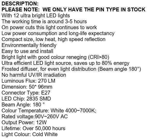 NEW Smart LED Bulb Light, Works on Power cuts, In Water, In your Hand, Regular AC, Emergency DC