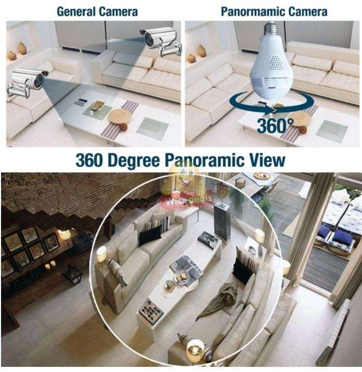 1080P WIFI Surveillance IP Bulb Light Camera, Night Vision, Motion Detection, Two-way Talk etc.