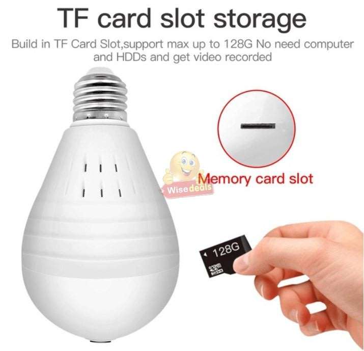 1080P WIFI Surveillance IP Bulb Light Camera, Night Vision, Motion Detection, Two-way Talk etc.