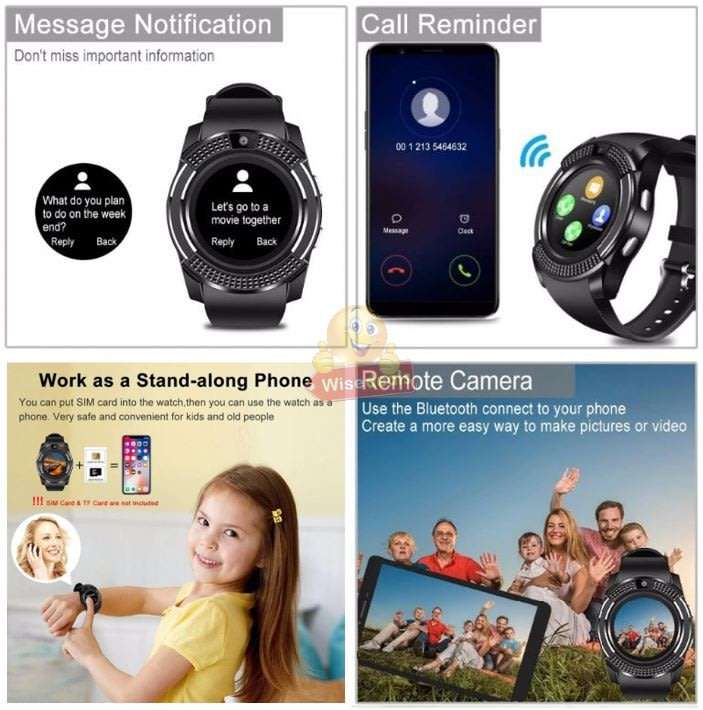 Professional Smart Watch Phone, SIM CARD, Bluetooth, Camera, Sleep Monitor, SD Card, Pedometer etc.
