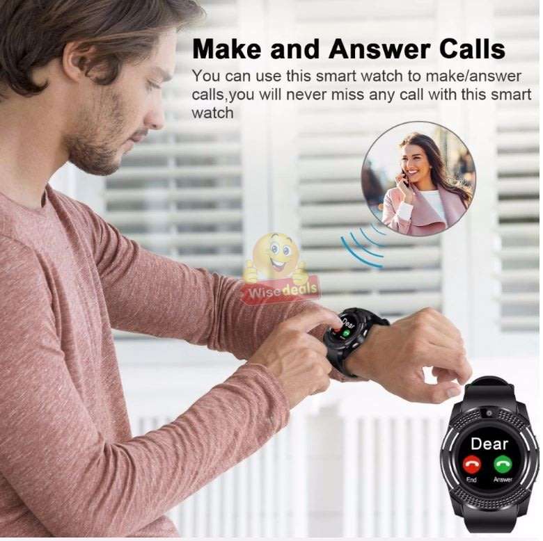Professional Smart Watch Phone, SIM CARD, Bluetooth, Camera, Sleep Monitor, SD Card, Pedometer etc.