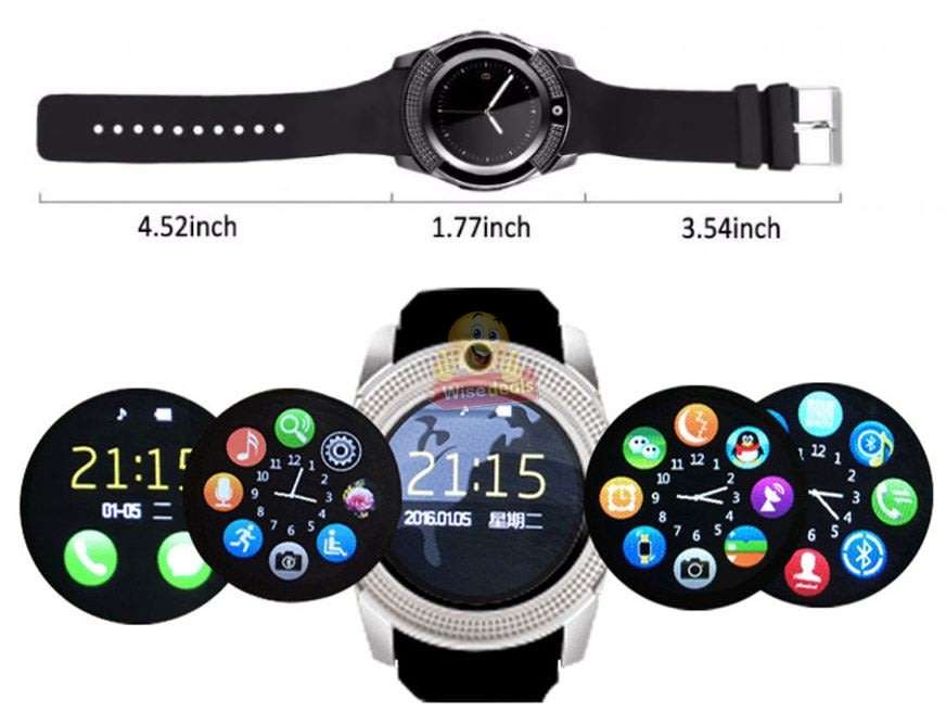 Professional Smart Watch Phone, SIM CARD, Bluetooth, Camera, Sleep Monitor, SD Card, Pedometer etc.