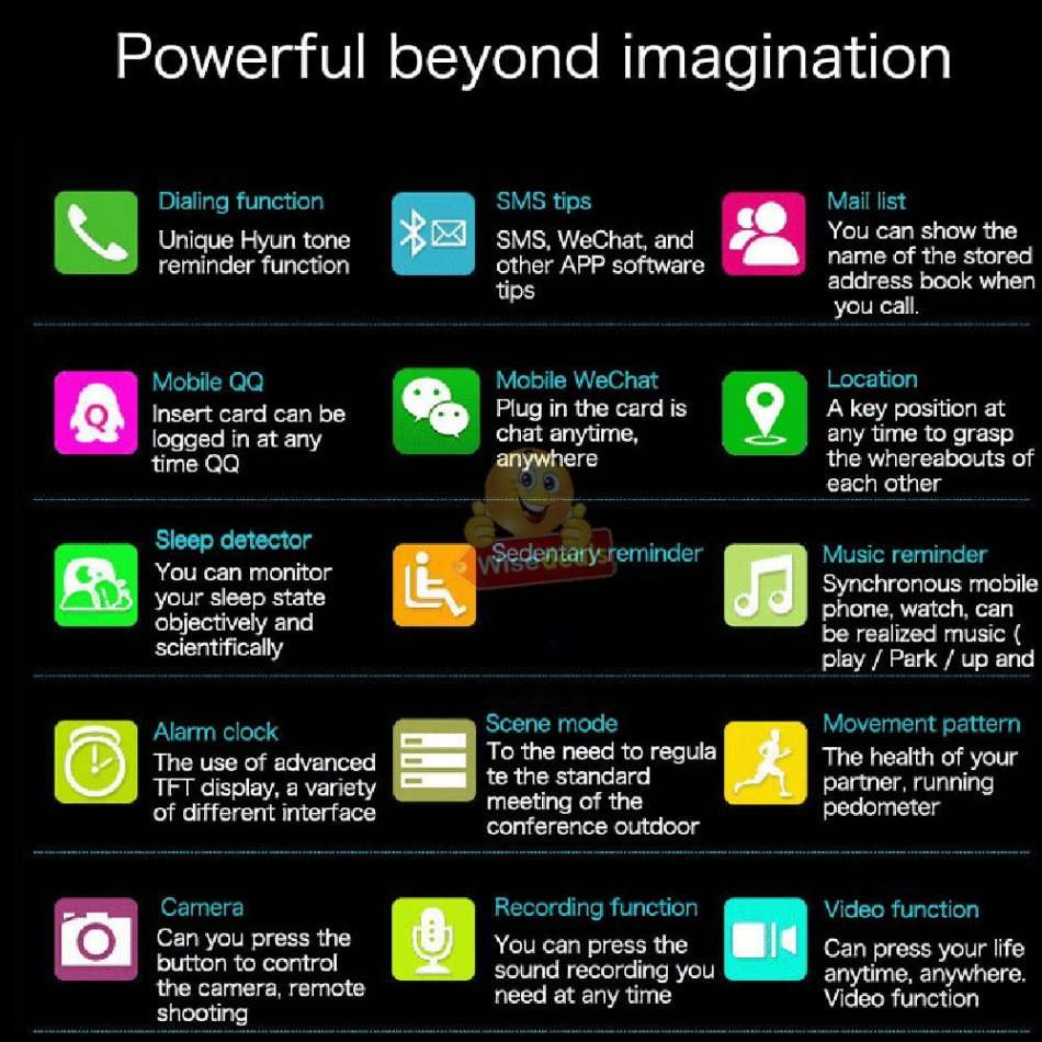 Professional Smart Watch Phone, SIM CARD, Bluetooth, Camera, Sleep Monitor, SD Card, Pedometer etc.