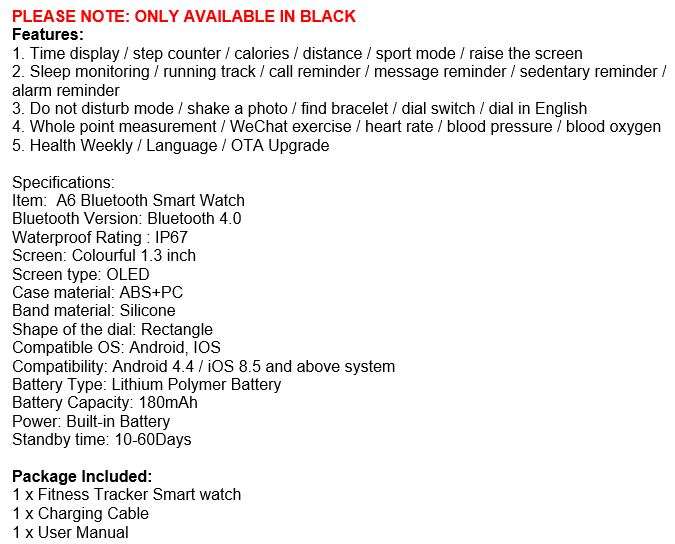 NEW BIGGER & BETTER Bluetooth Health Smart Watch - Monitor Heart Rate, Blood Pressure, Blood Oxygen