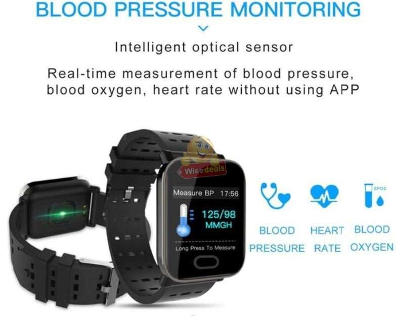NEW BIGGER & BETTER Bluetooth Health Smart Watch - Monitor Heart Rate, Blood Pressure, Blood Oxygen