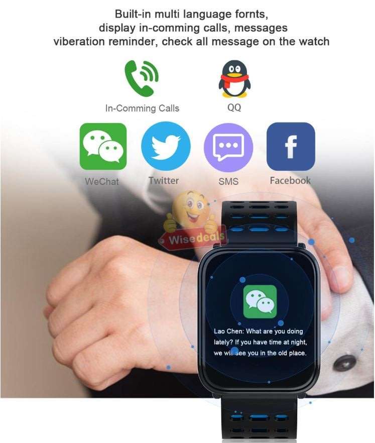 NEW BIGGER & BETTER Bluetooth Health Smart Watch - Monitor Heart Rate, Blood Pressure, Blood Oxygen