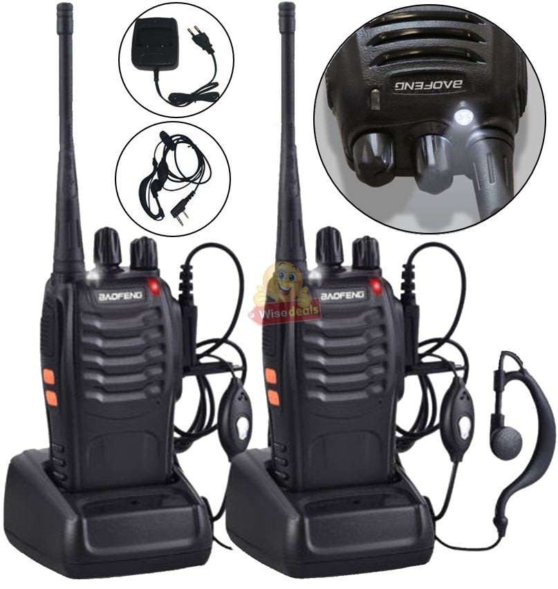 2 x Handheld Walkie Talkie Set with 16 Channels, 3 - 5 km talking range