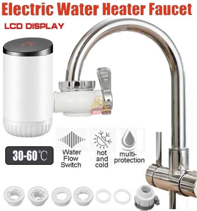 Electric Heating Faucet  Install Directly on to Your Tap, Include Faucet Adapters