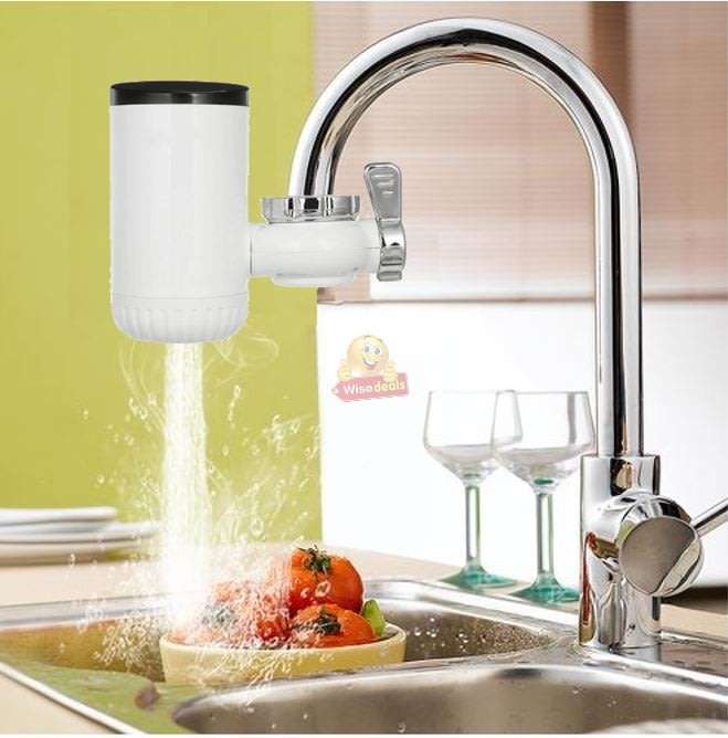 Electric Heating Faucet - 3 Seconds Hot Water, Fits Directly onto Your Tap, Include Faucet Adapters