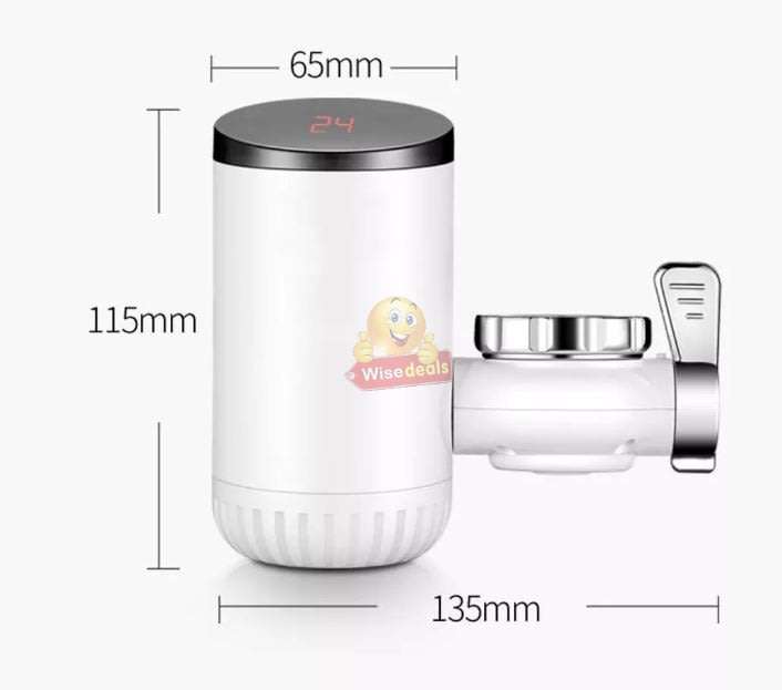 Electric Heating Faucet - 3 Seconds Hot Water, Fits Directly onto Your Tap, Include Faucet Adapters