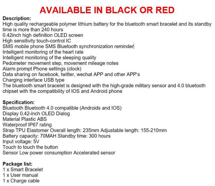 Bluetooth Health Smart Watch - Heart Rate Monitor, Pedometer, Blood Pressure, Track Mood & more...