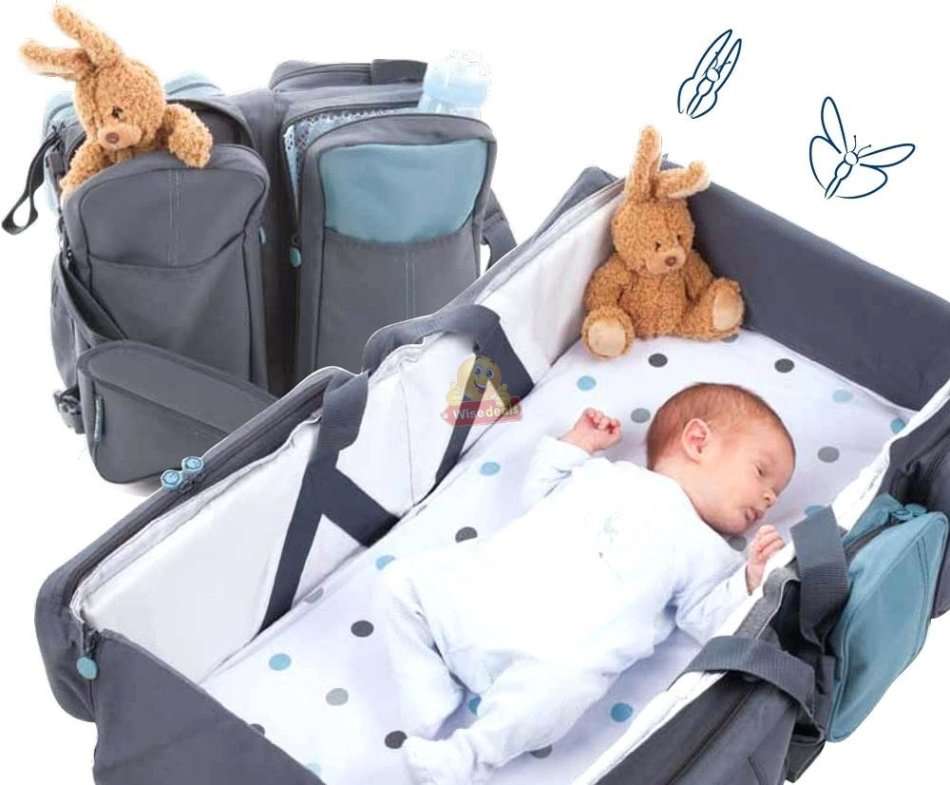3 in 1 Baby Travel Bed and Bag  Soft, Comfortable, Easy, Simple from Bag to Bed & Changing Station