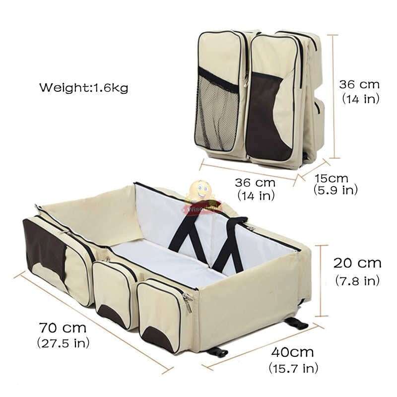 3 in 1 Baby Travel Bed and Bag  Soft, Comfortable, Easy, Simple from Bag to Bed & Changing Station