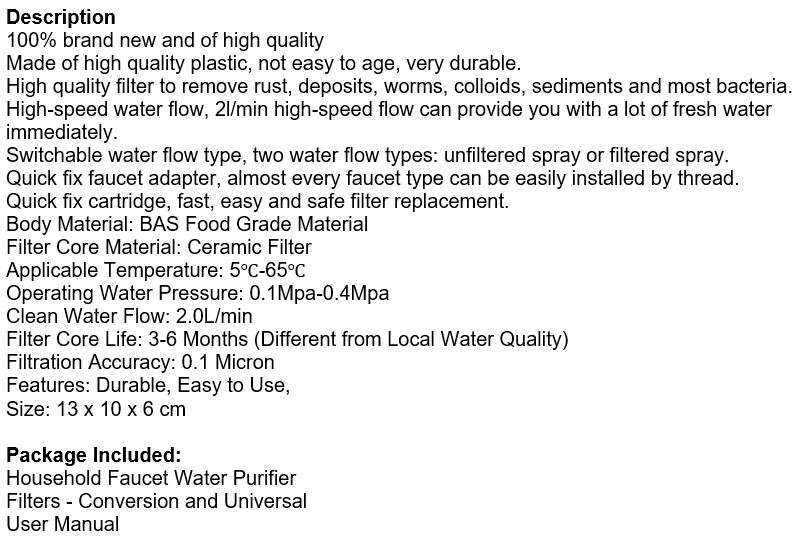 7-Layer Deep Filtration Water Purifier Faucet Kit for Clean Healthy Tap Water