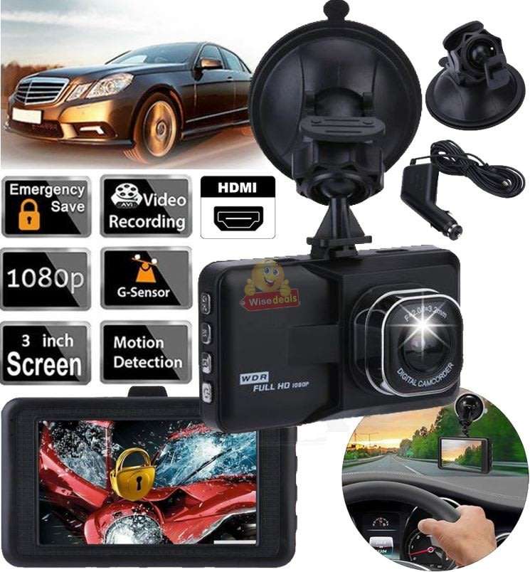 3 Inch HD Vehicle DVR, HDMI with G-Sensor, Loop Recording, Motion Detection etc.