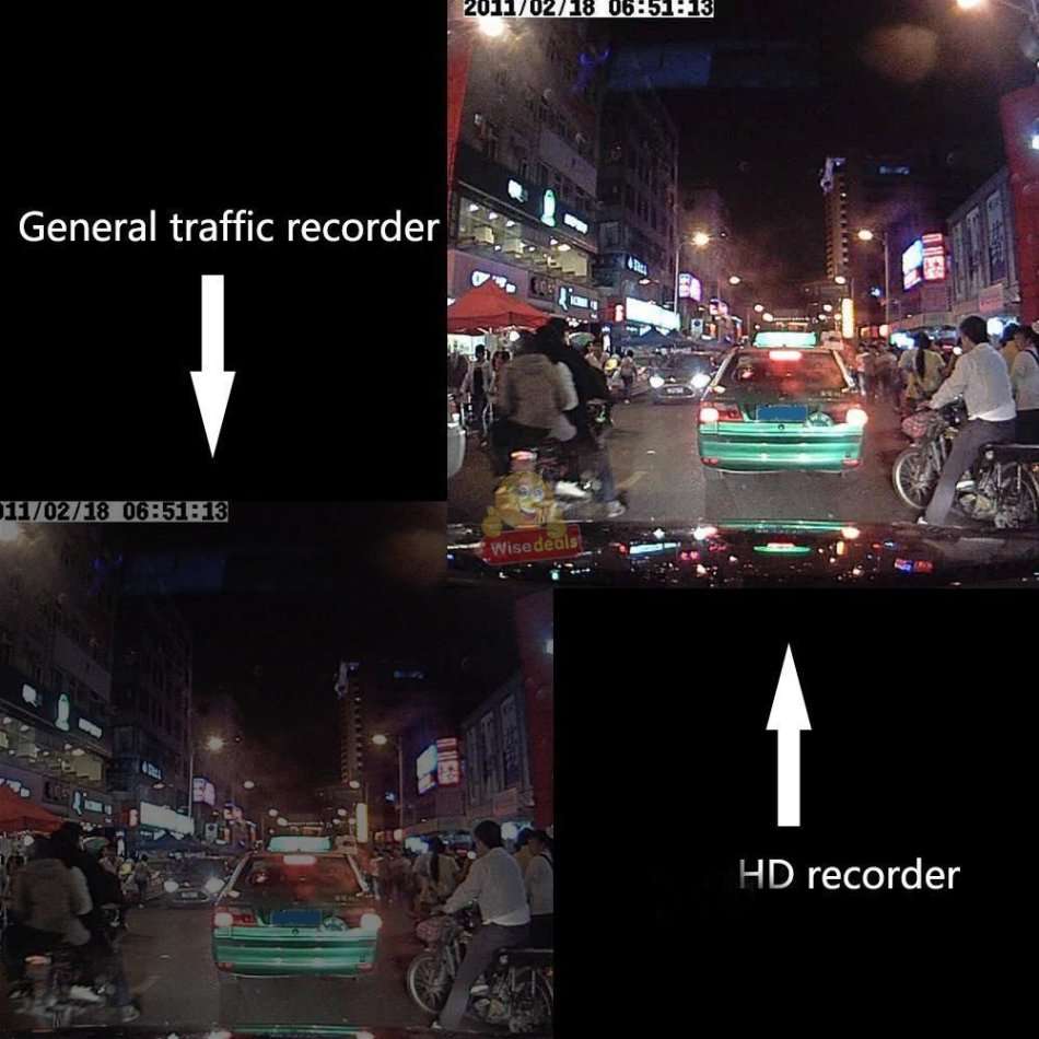 3 Inch HD Car Camera & Recorder with G-Sensor, Loop Recording, Motion Detection etc.