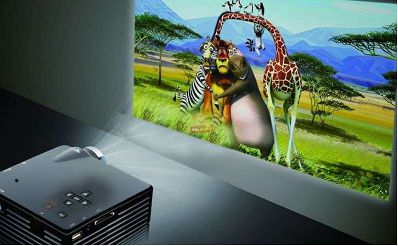 HD 1080P Multimedia Projector & Home Theater Cinema & Remote - AV, TV, VGA, HDMI, USB, SD, WTC