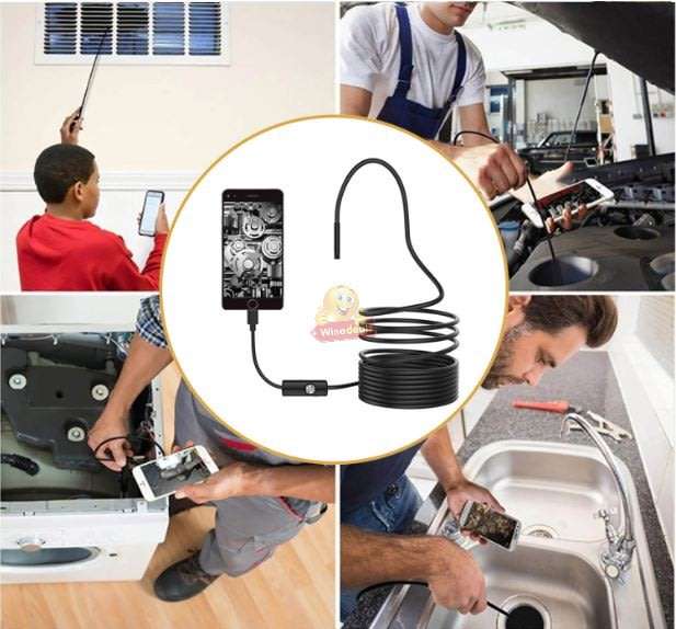 3-in-1 HD Type-C, Micro USB & PC Endoscope Camera & Video Camera  5 meters