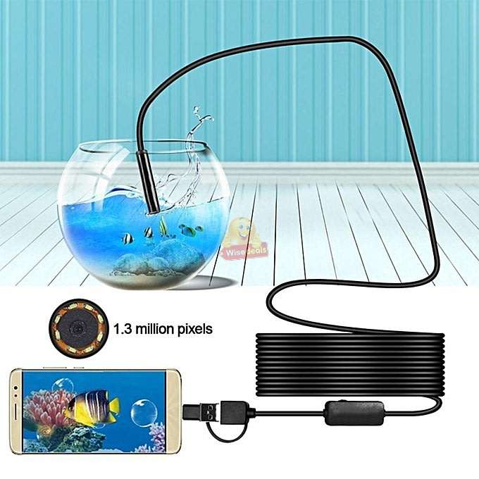 3-in-1 HD Type-C, Micro USB & PC Endoscope Camera & Video Camera  5 meters
