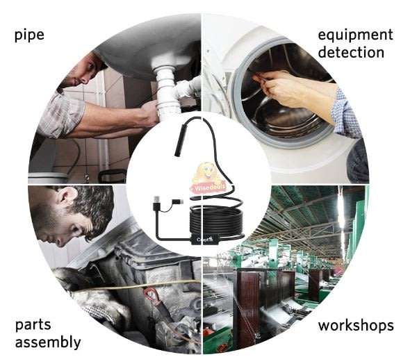 3-in-1 HD Type-C, Micro USB & PC Endoscope Camera & Video Camera  5 meters