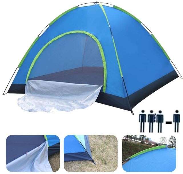 3-4-Man Tent in Zipper Bag - Lightweight & Easy to Install