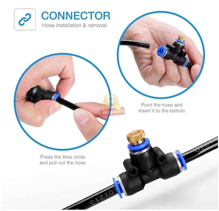 10m Pre-assembled Outdoor Misting System, Perfect for Cooling your Outdoor Living Areas