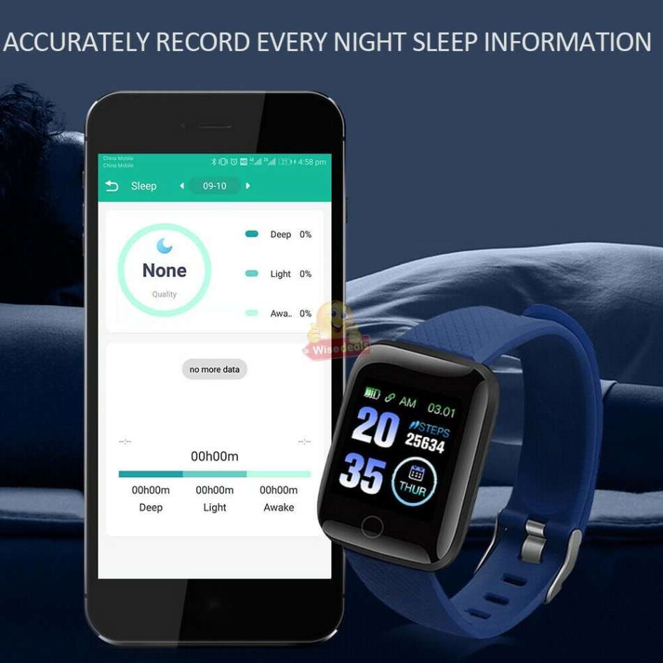NEW Bluetooth Health Smart Watch - Monitor Heart Rate, Blood Pressure, Blood Oxygen