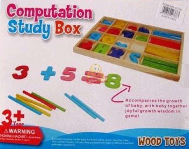 Eco-Friendly Wooden Computation Study Box set is a visual way of teaching maths & colours