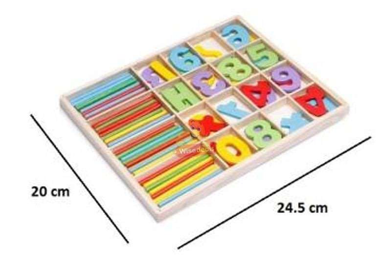 Eco-Friendly Wooden Computation Study Box set is a visual way of teaching maths & colours