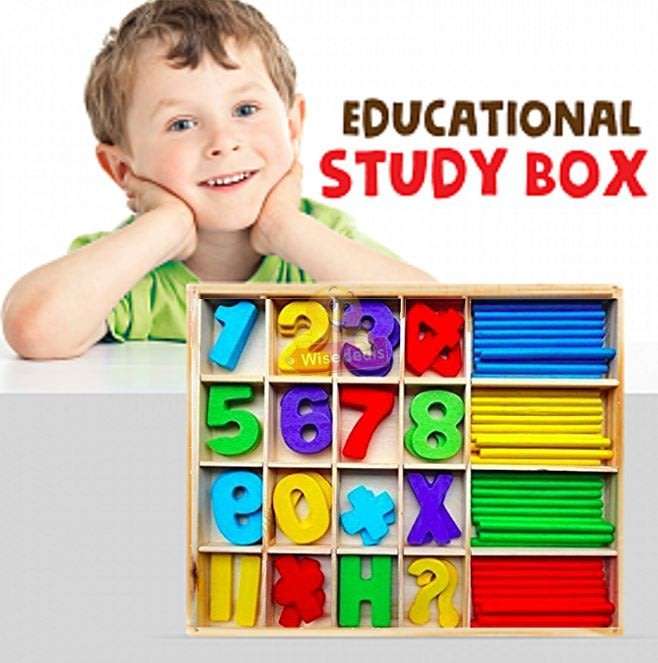 Eco-Friendly Wooden Computation Study Box set is a visual way of teaching maths & colours