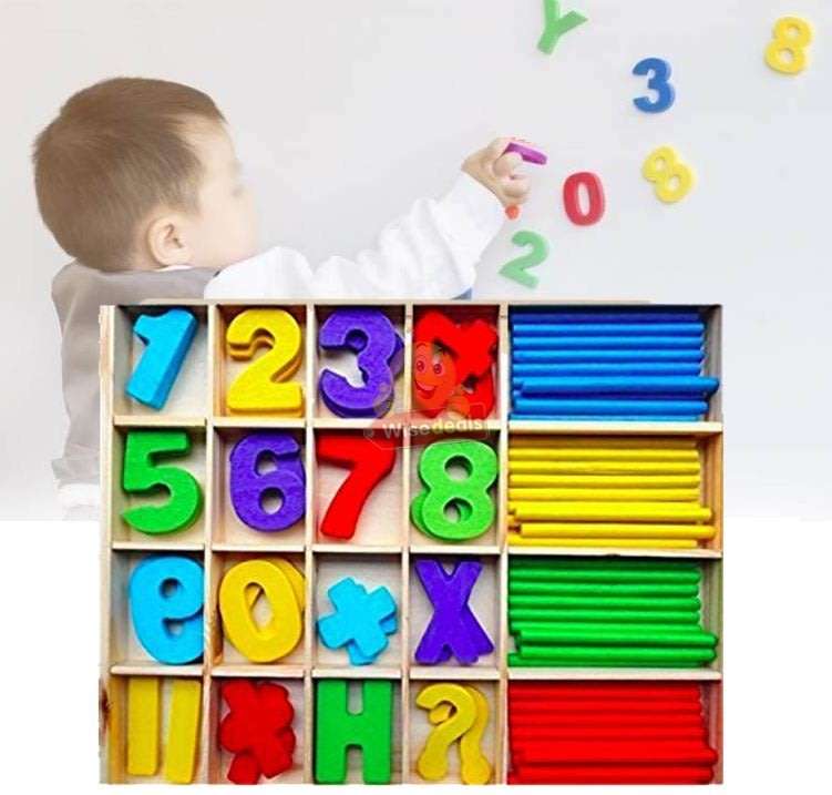 Eco-Friendly Wooden Computation Study Box set is a visual way of teaching maths & colours