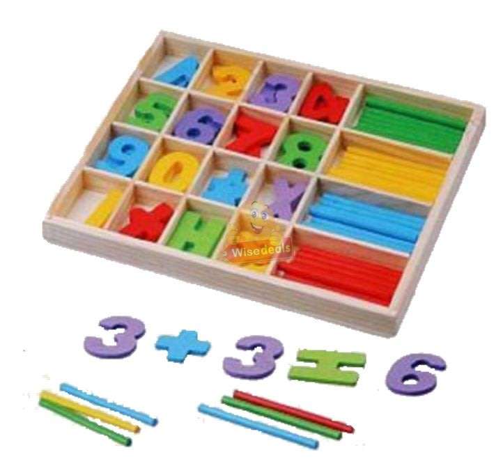 Eco-Friendly Wooden Computation Study Box set is a visual way of teaching maths & colours