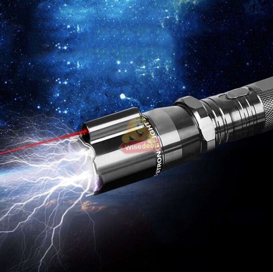 3-IN-1 High Power Laser Self Defense Electro Shock Stun Gun Flash Light with Rechargeable Battery