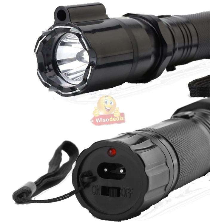 3-IN-1 High Power Laser Self Defense Electro Shock Stun Gun Flash Light with Rechargeable Battery