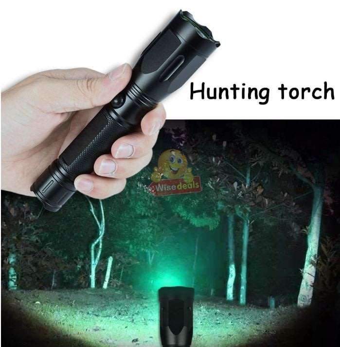 3-IN-1 High Power Laser Self Defense Electro Shock Stun Gun Flash Light with Rechargeable Battery