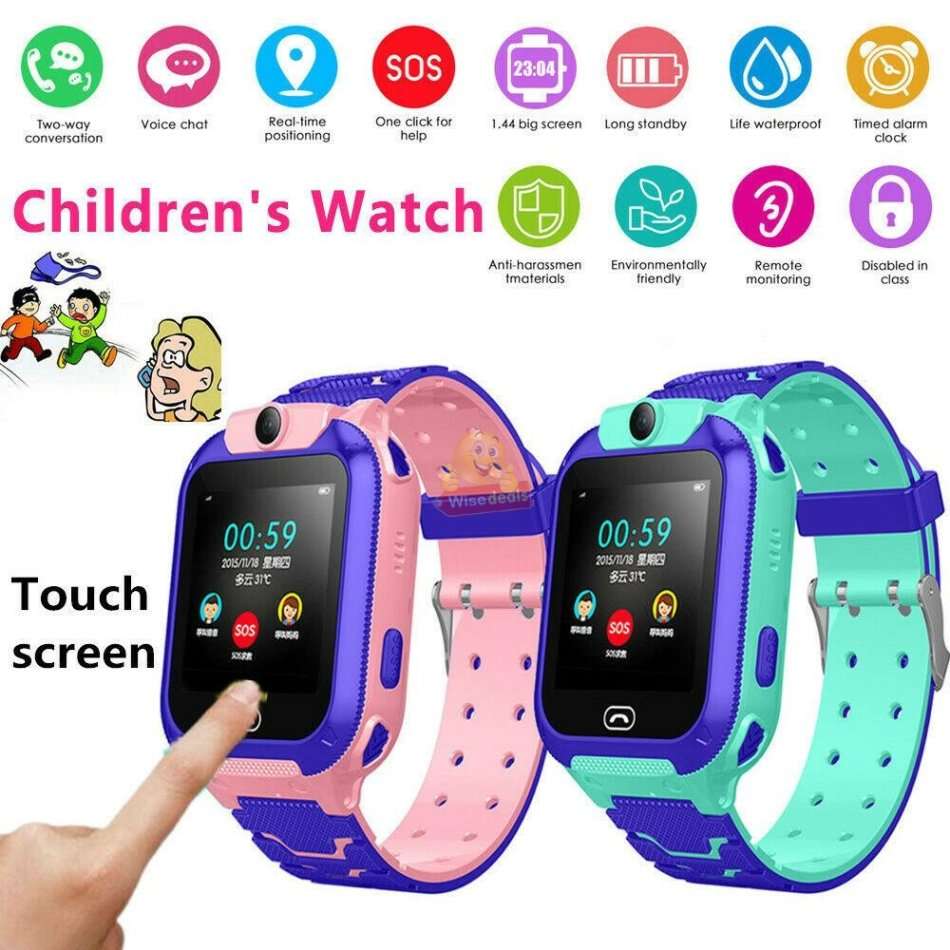 Kids Intelligent GPS Watch, Support SIM & SD Card, Games, SOS Button, Group Chat, Clear Calls