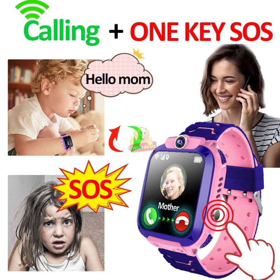 Kids Intelligent GPS Watch, Support SIM & SD Card, Games, SOS Button, Group Chat, Clear Calls