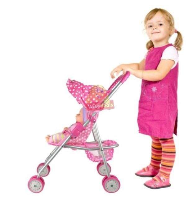 Talking, Singing, Crying & Laughing Baby Doll with Stroller for toddlers