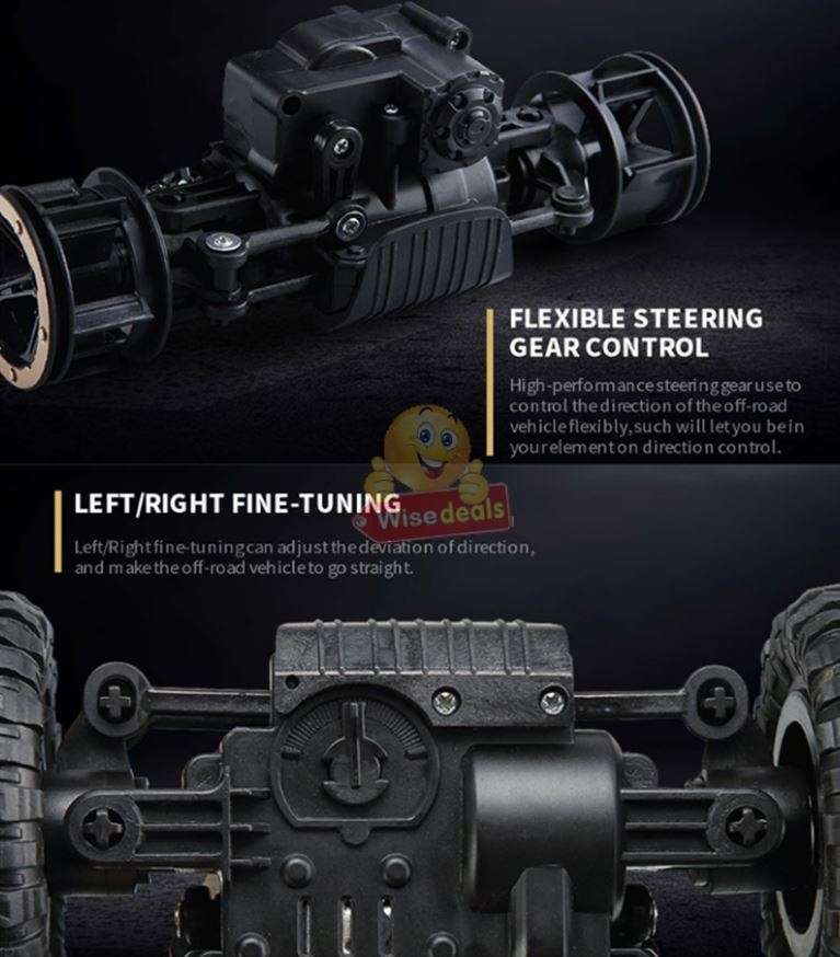 2.4Ghz Remote Control Die-Cast Off-Road Rock Crawler, High Speed, Shock Absorbers, Rubber Tyre's etc