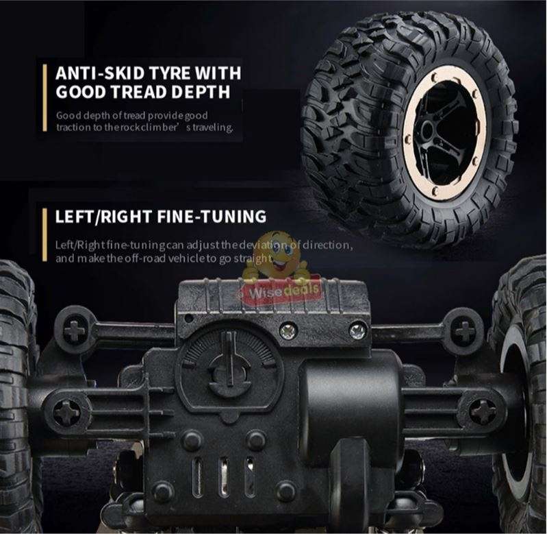 2.4Ghz Remote Control Die-Cast Off-Road Rock Crawler, High Speed, Shock Absorbers, Rubber Tyre's etc