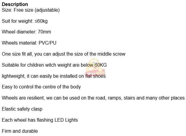 Adjustable LED Flashing Roller Skates, Lightweight, Firm and Durable