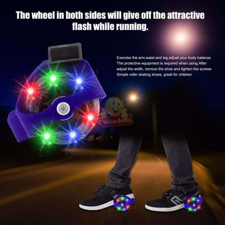 Adjustable LED Flashing Roller Skates, Lightweight, Firm and Durable
