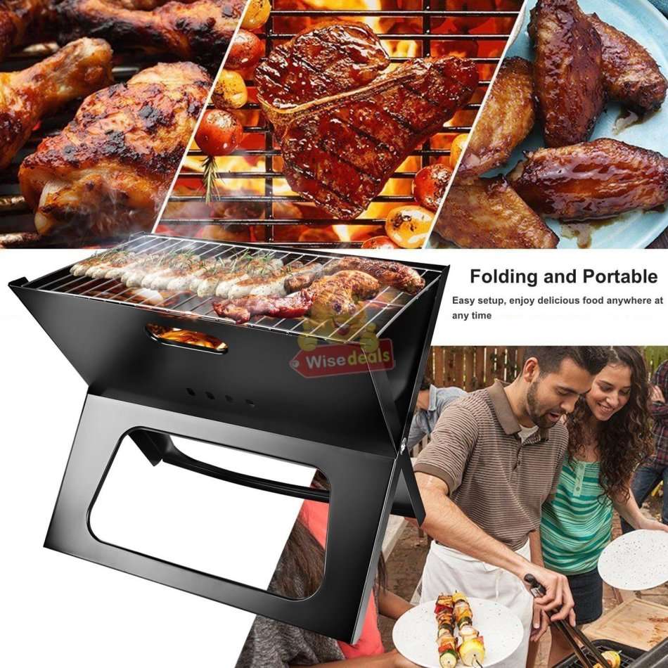 Foldable BBQ Grill Braai, Portable to Carry Anywhere, Perfect for Picnics, Camping, Traveling, Beach