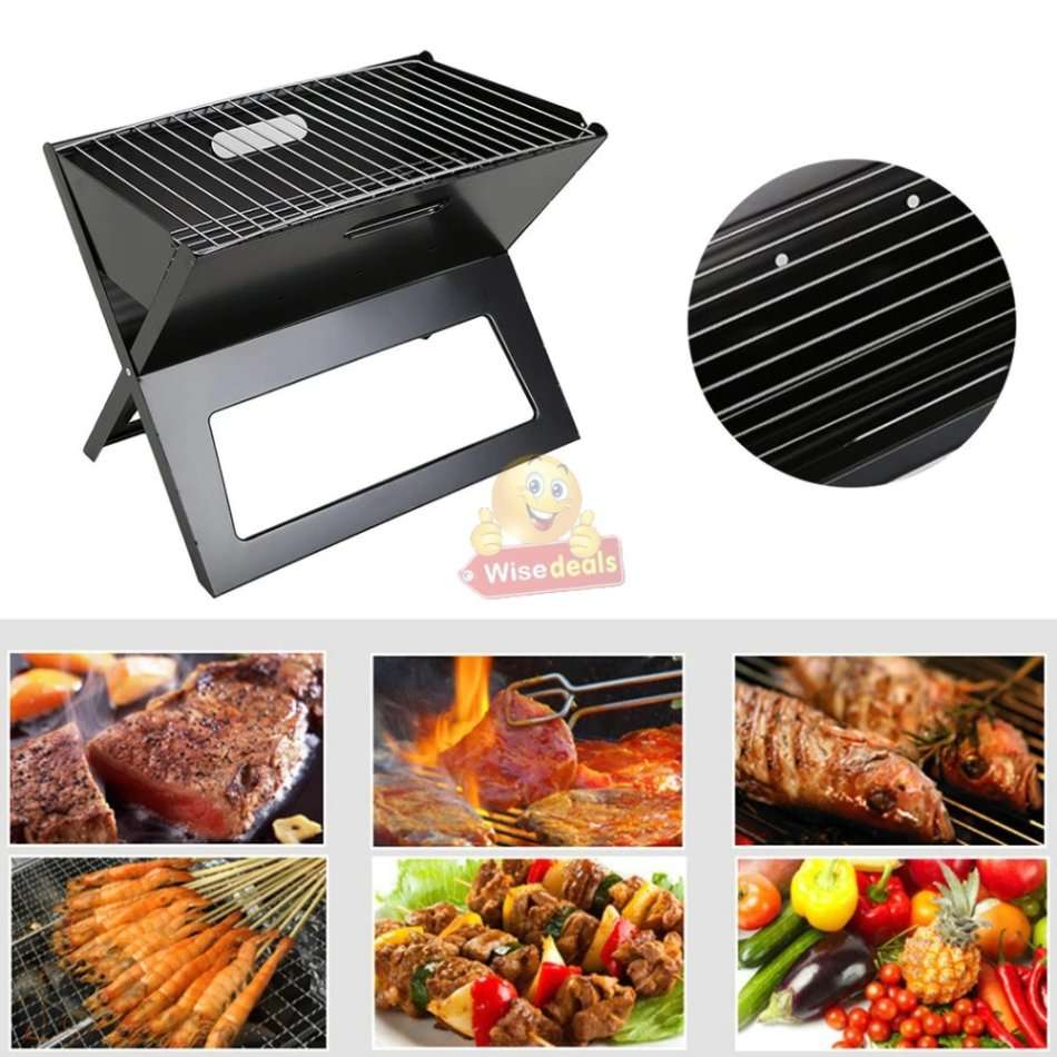 Foldable BBQ Grill Braai, Portable to Carry Anywhere, Perfect for Picnics, Camping, Traveling, Beach
