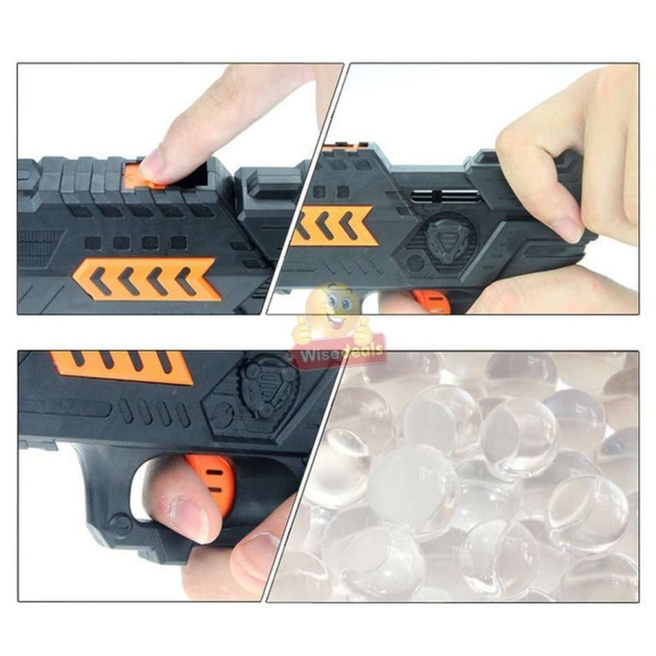 2-in-1 Super Gun, Comes with Soft Foam Bullets as well as 200 Paintball Water Ball Bullets