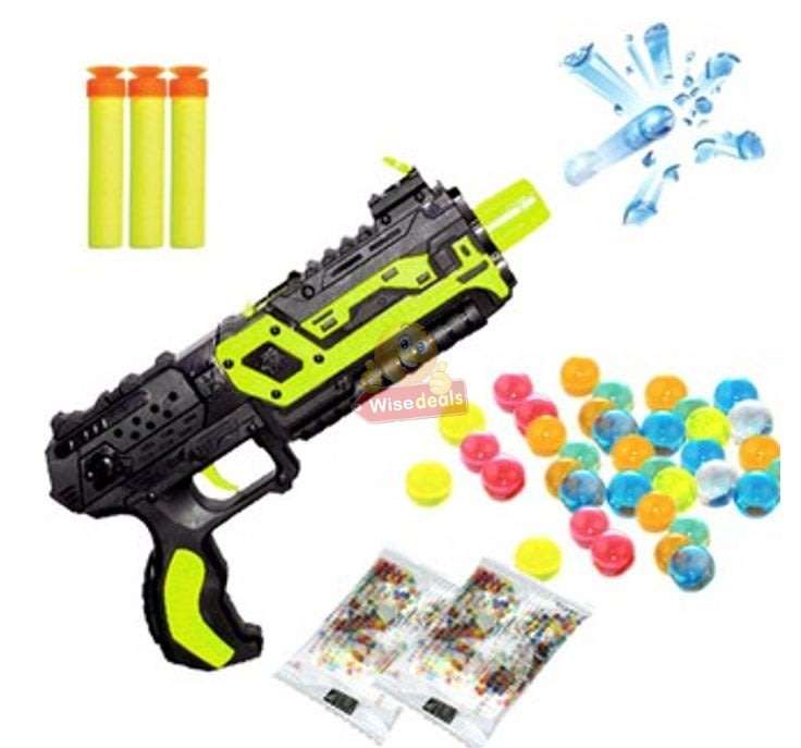 2-in-1 Super Gun, Comes with Soft Foam Bullets as well as 200 Paintball Water Ball Bullets