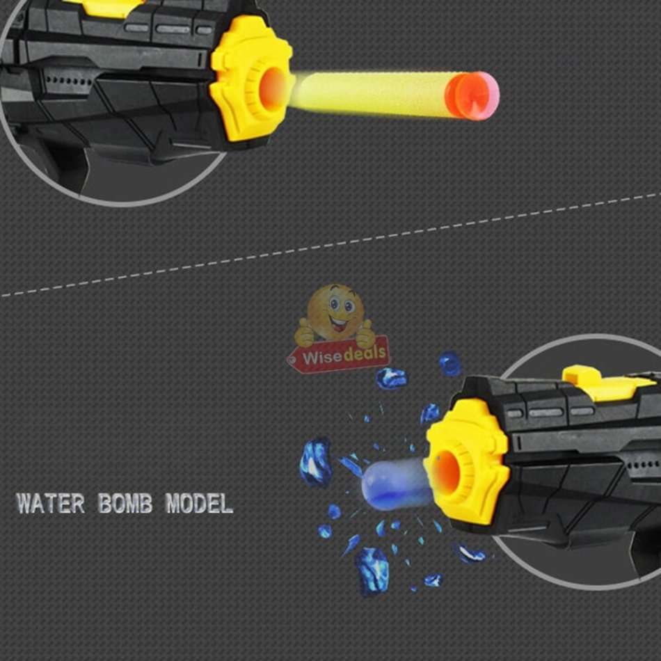 2-in-1 Super Gun, Comes with Soft Foam Bullets as well as 200 Paintball Water Ball Bullets