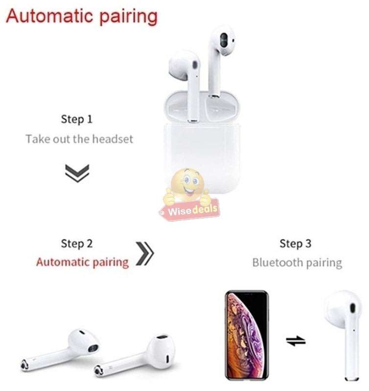 i12 Wireless Stereo Bluetooth Headphones with Touch Control, Comfortable Fit & Wide Compatibility