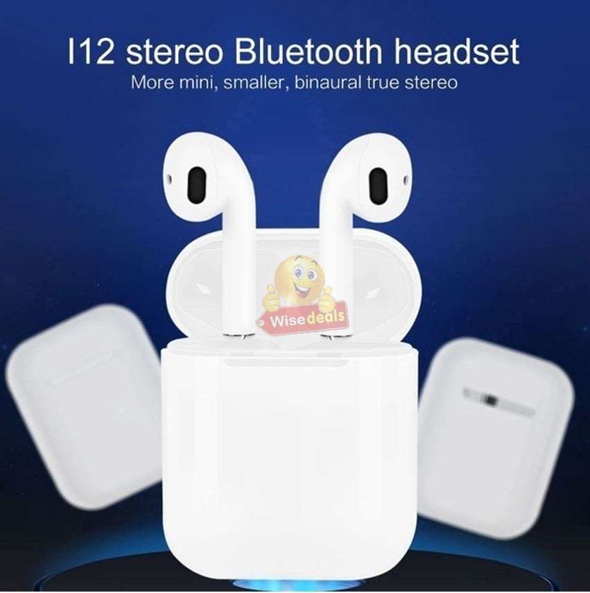 i12 Wireless Stereo Bluetooth Headphones with Touch Control, Comfortable Fit and Wide Compatibility
